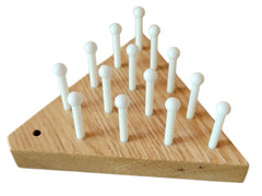 Wooden Peg Game Tricky Triangle Solid Oak - Cauff.com LLC