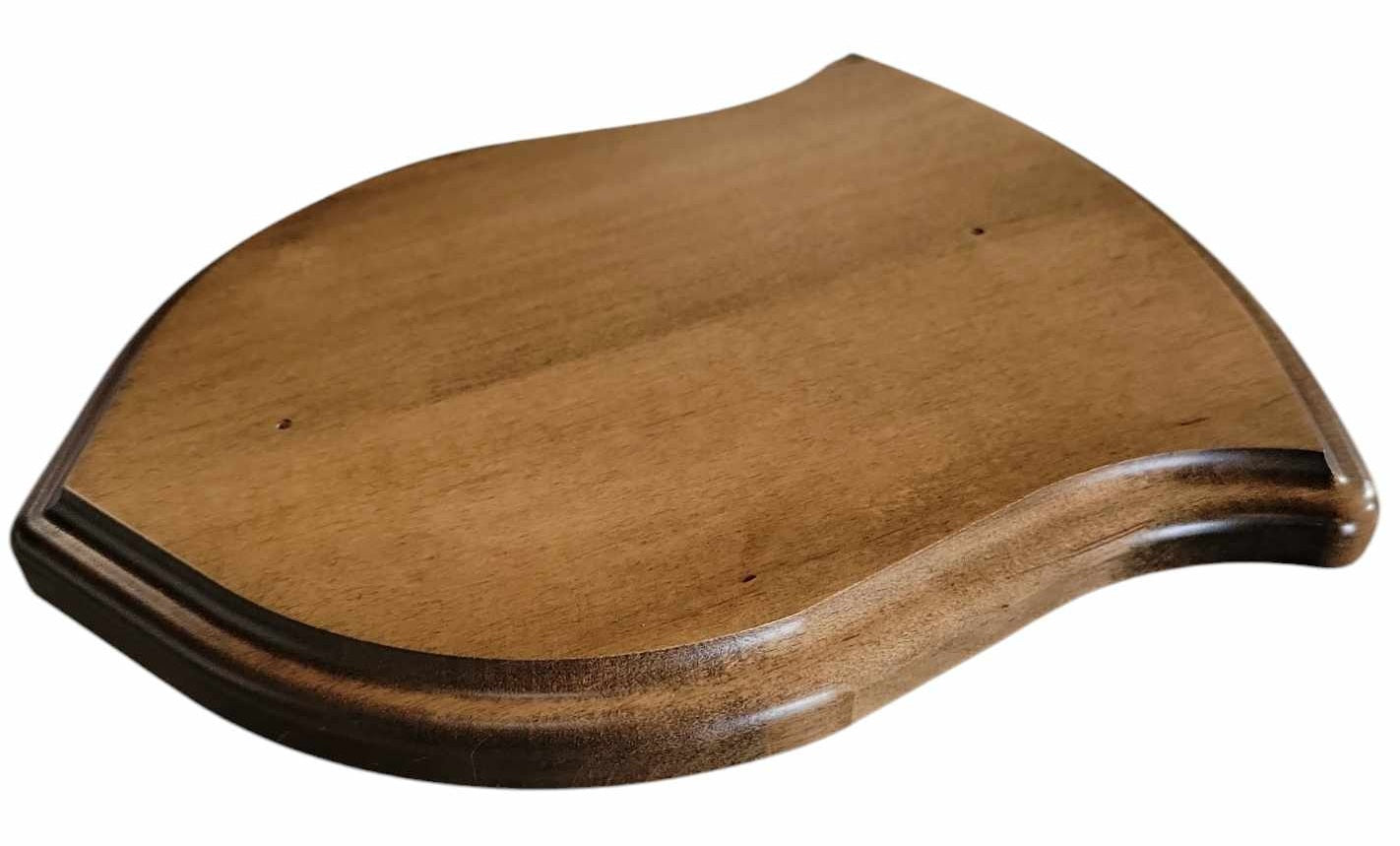 Cauff walnut finished solid-wood deer antler mounting plaque with included hardware for whitetail skull display