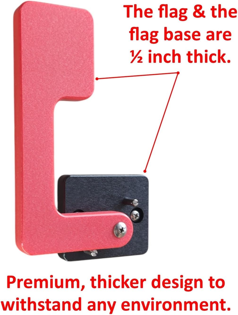 Heavy-Duty Poly Mailbox Flag Replacement Kit – Stainless Steel Mounting Bolts & Screws Included | Cauff