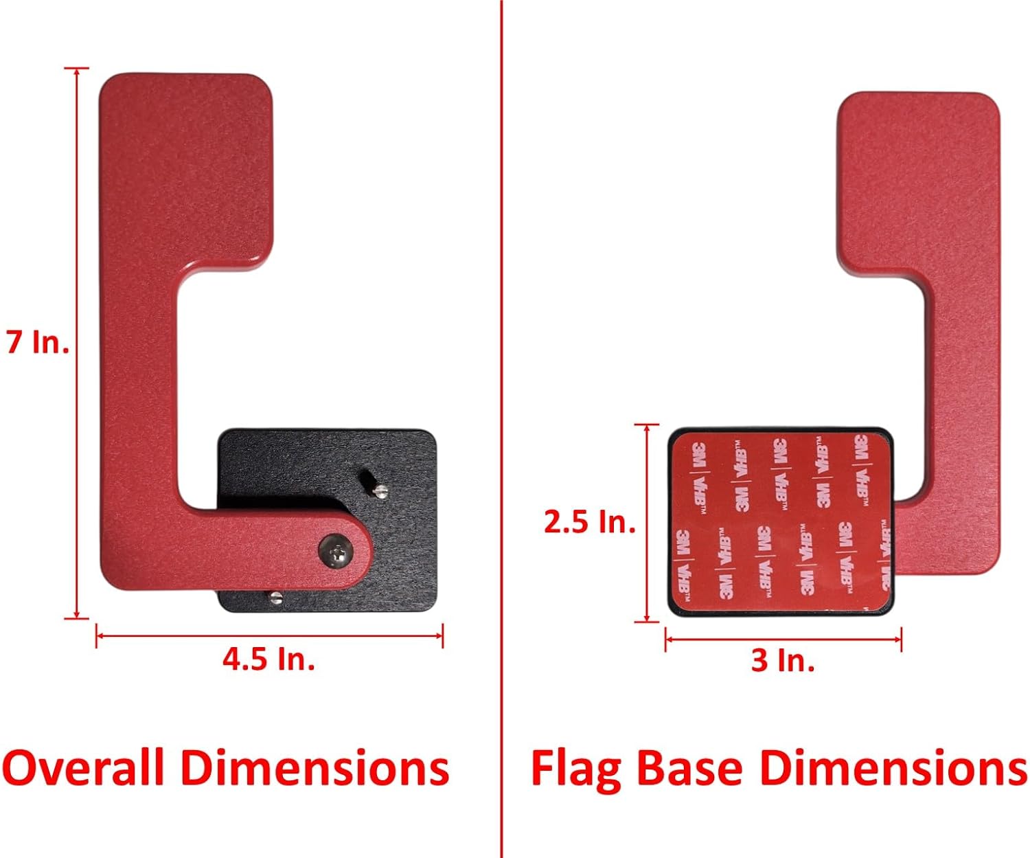 Heavy-Duty Poly Mailbox Flag Replacement Kit – Stainless Steel Mounting Bolts & Screws Included | Cauff