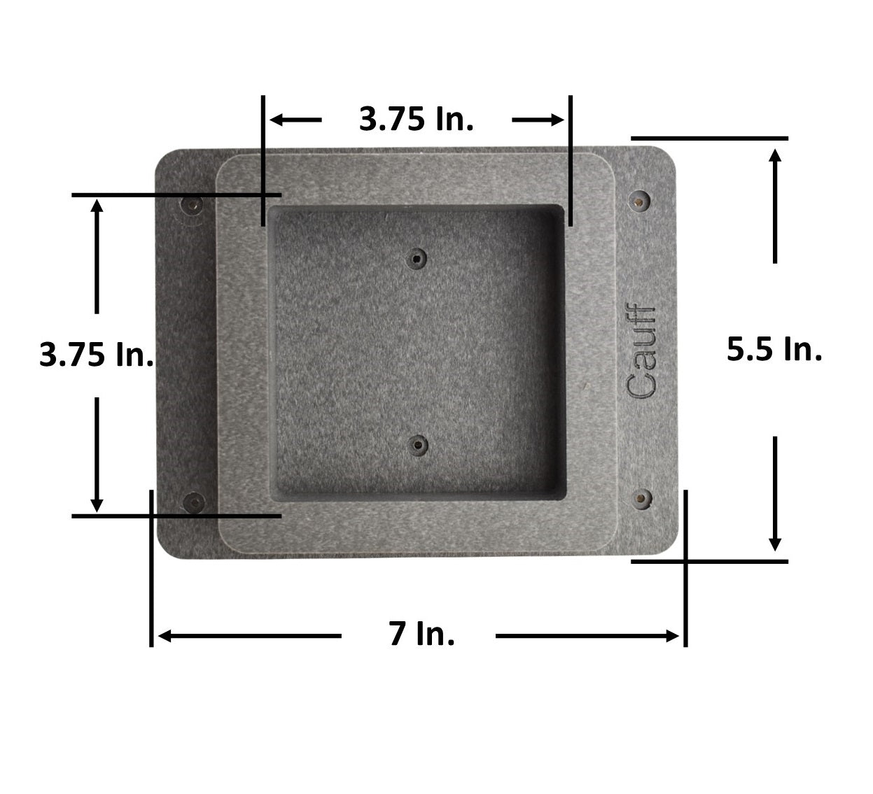 Cauff mailbox mount adapter on 4x4 post — durable outdoor post bracket