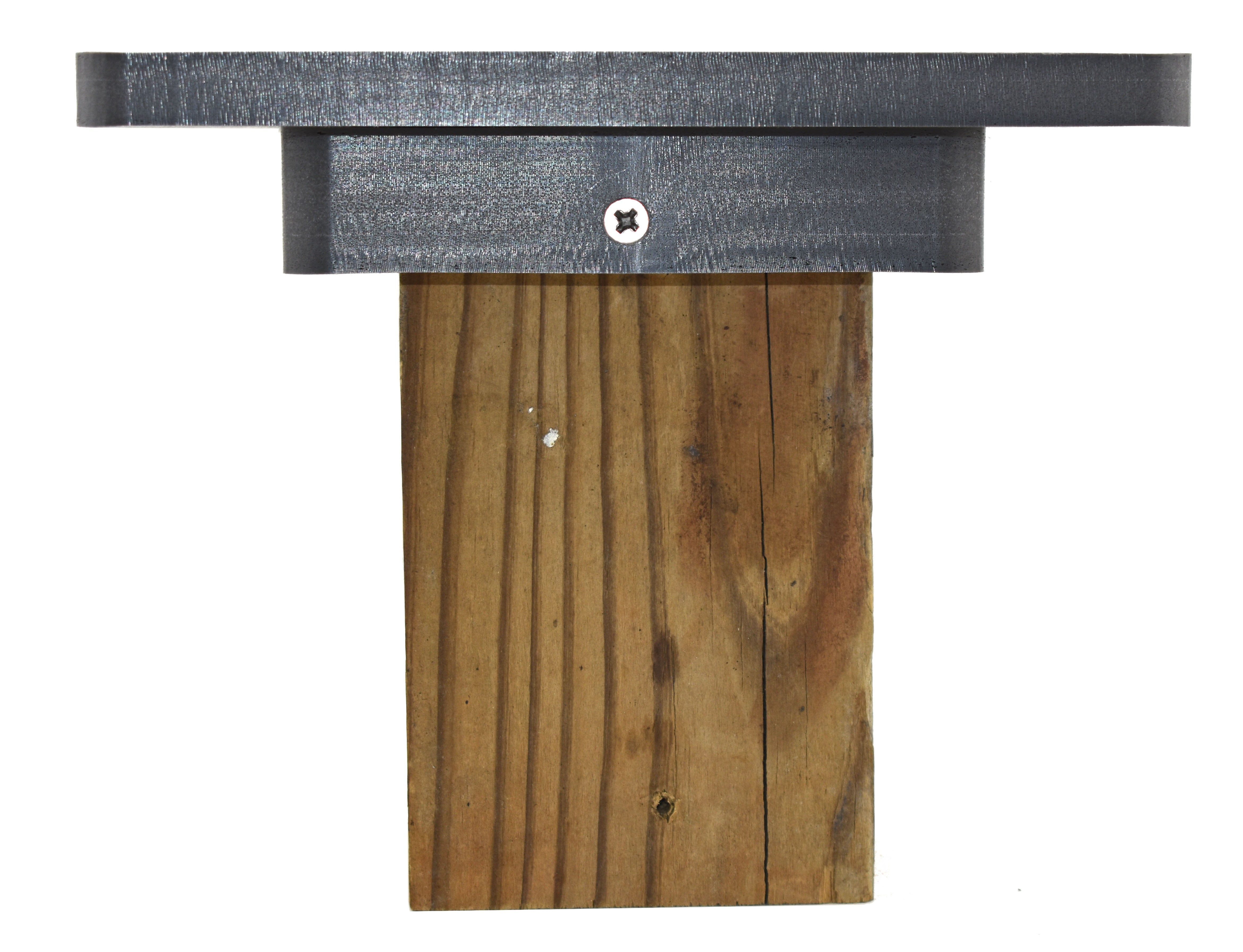 Outdoor bird feeder mount adapter for 4×4 wooden post — poly plastic weather-resistant bracket