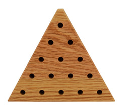 Wooden Peg Game Tricky Triangle Solid Oak.