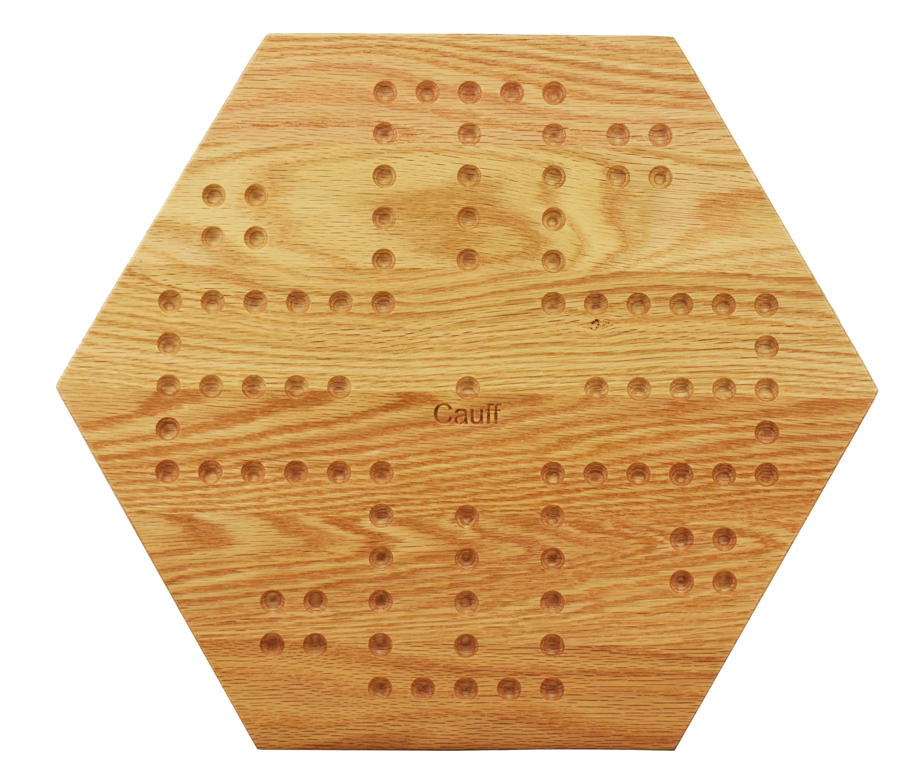 Marble Board Game Wooden 16 inch Solid Oak Double Sided - Cauff.com LLC