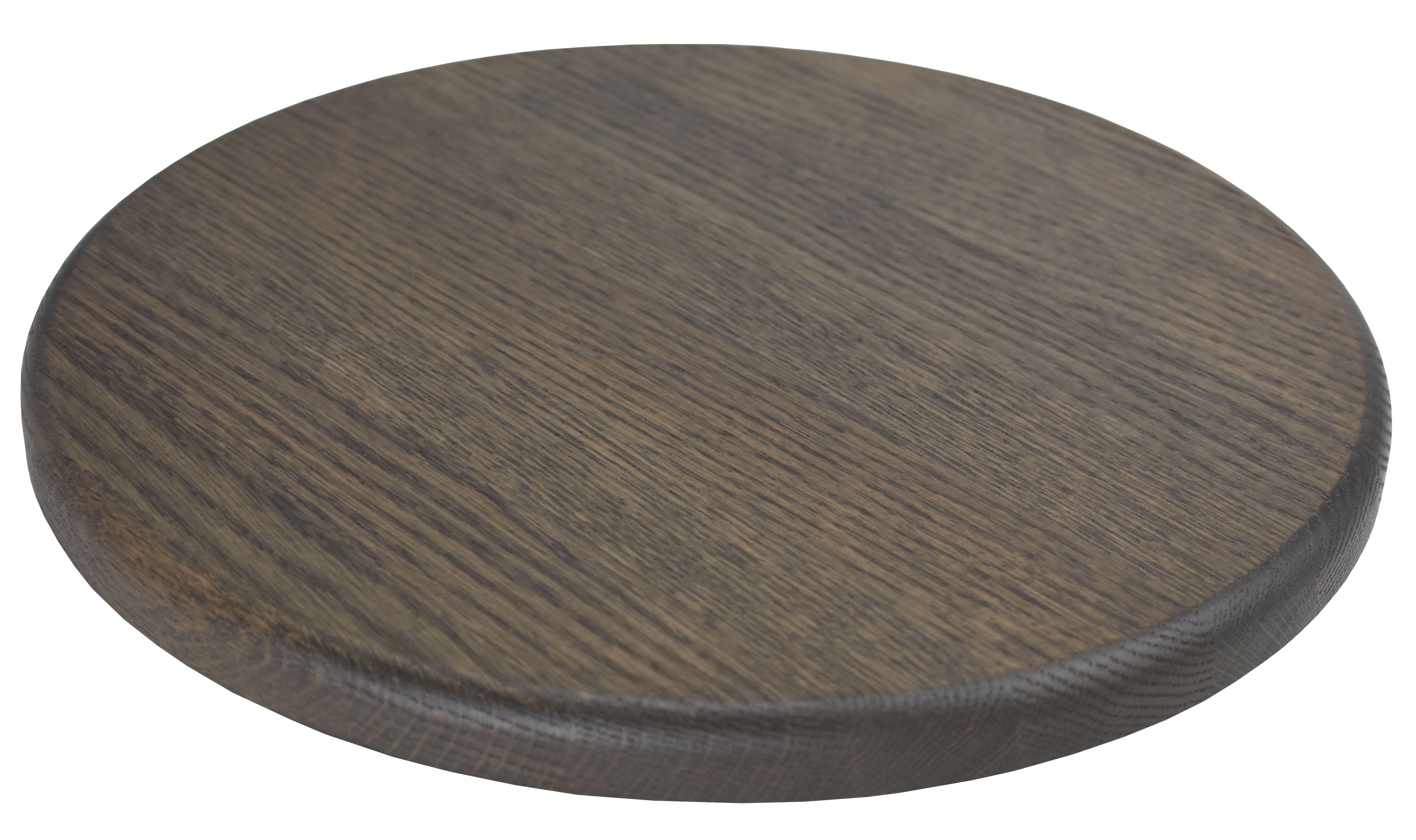 Cauff 12-inch solid oak lazy susan turntable – top view round wooden rotating tray