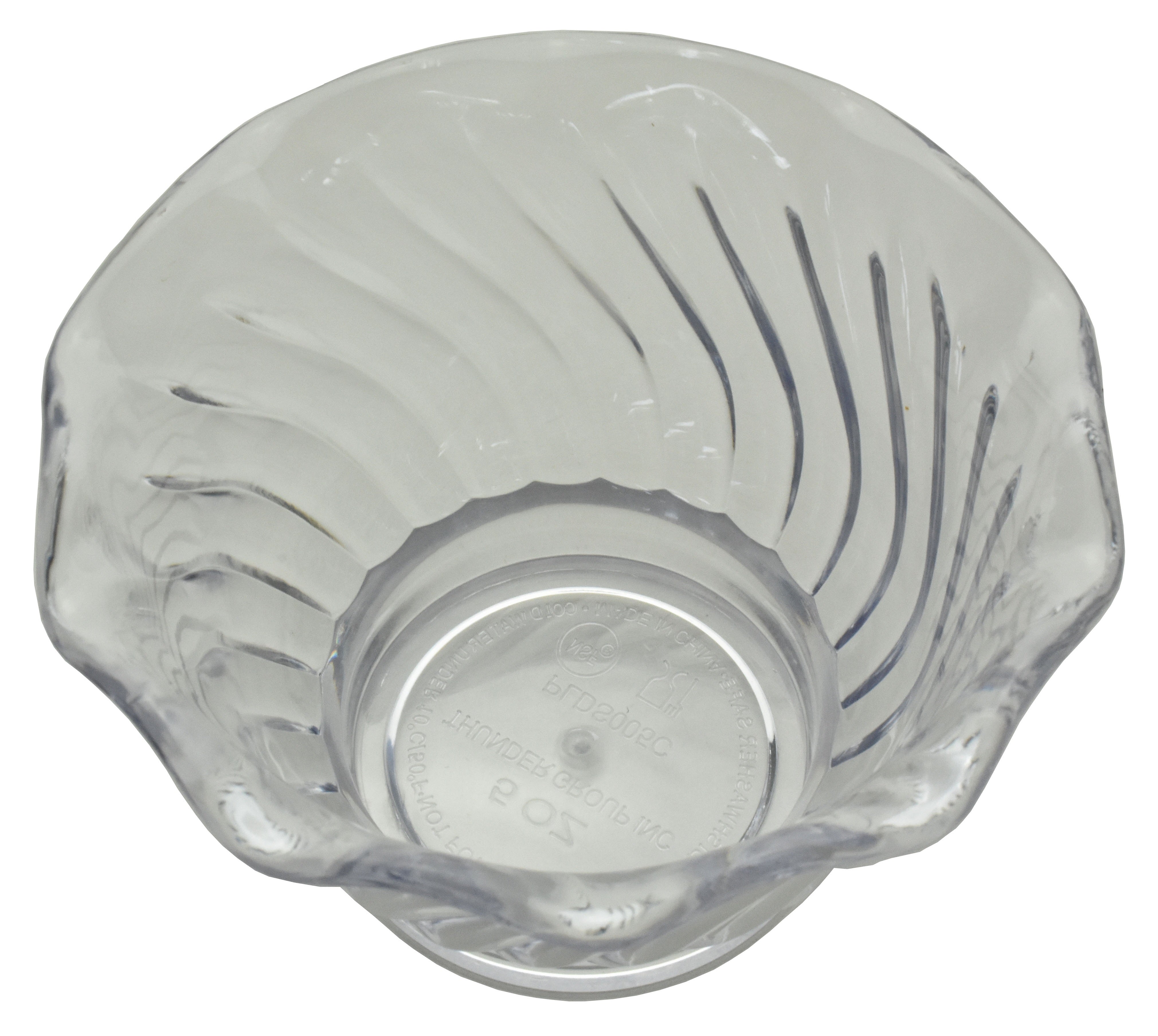 Top view of clear replacement jelly cup for Cauff oriole feeder