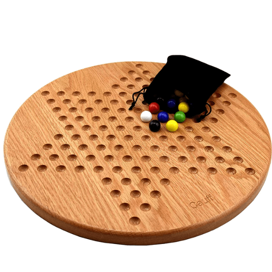 Cauff Creations Wood Chinese Checkers Board Game