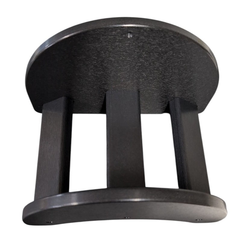 Heavy-duty poly outdoor wall-mount garden hose holder by Cauff, holds up to 150 ft