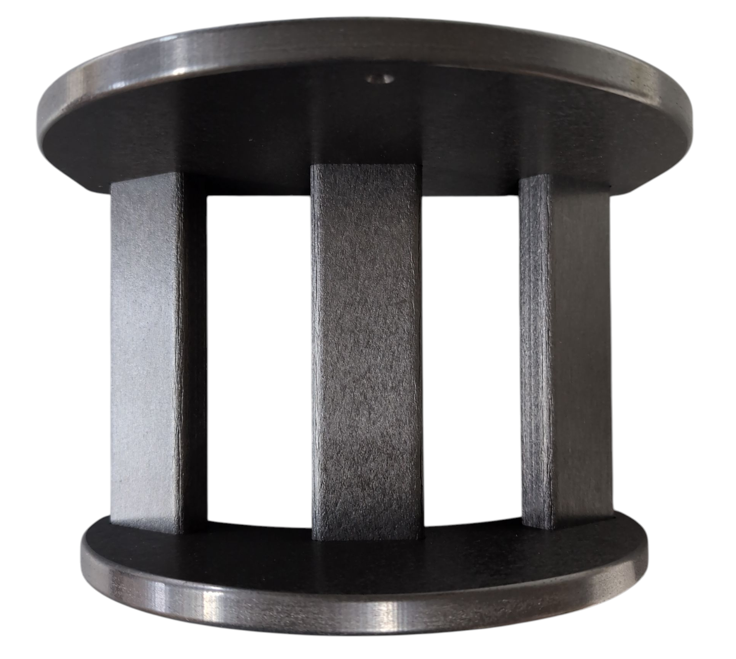 Heavy-duty poly outdoor wall-mount garden hose holder by Cauff, holds up to 150 ft