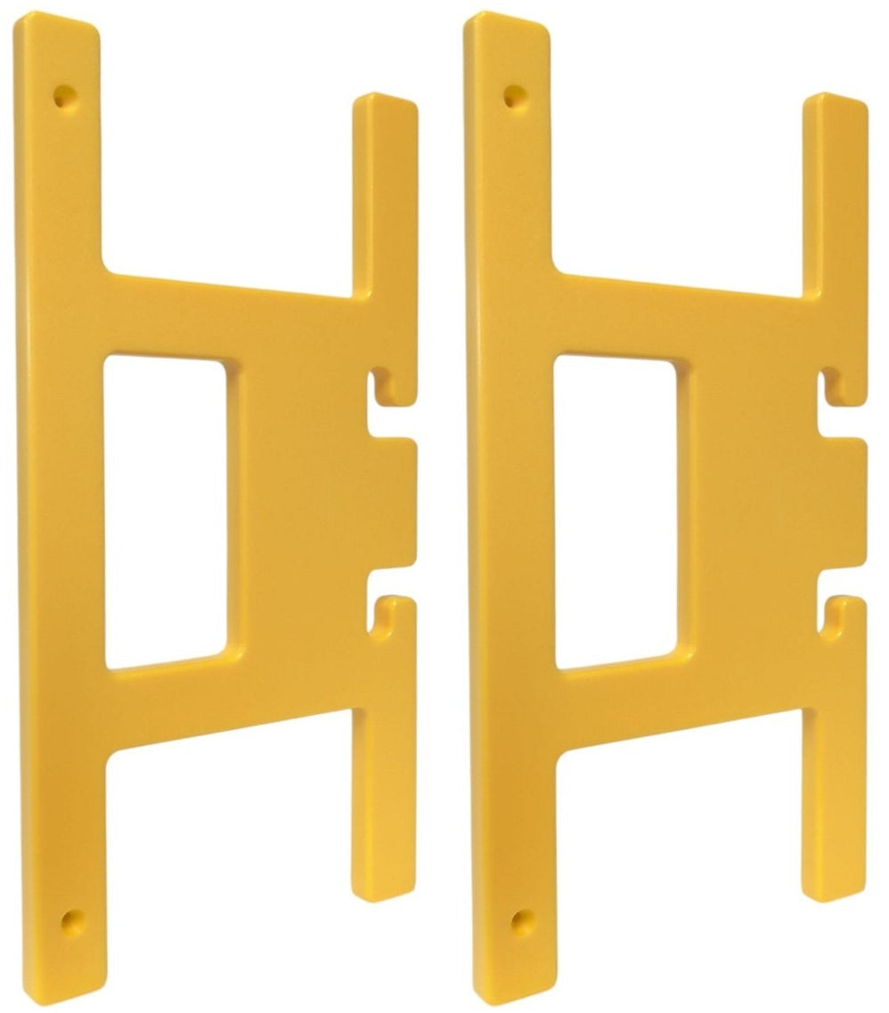 Yellow HDPE extension cord reel holder for 100 ft cords by Cauff