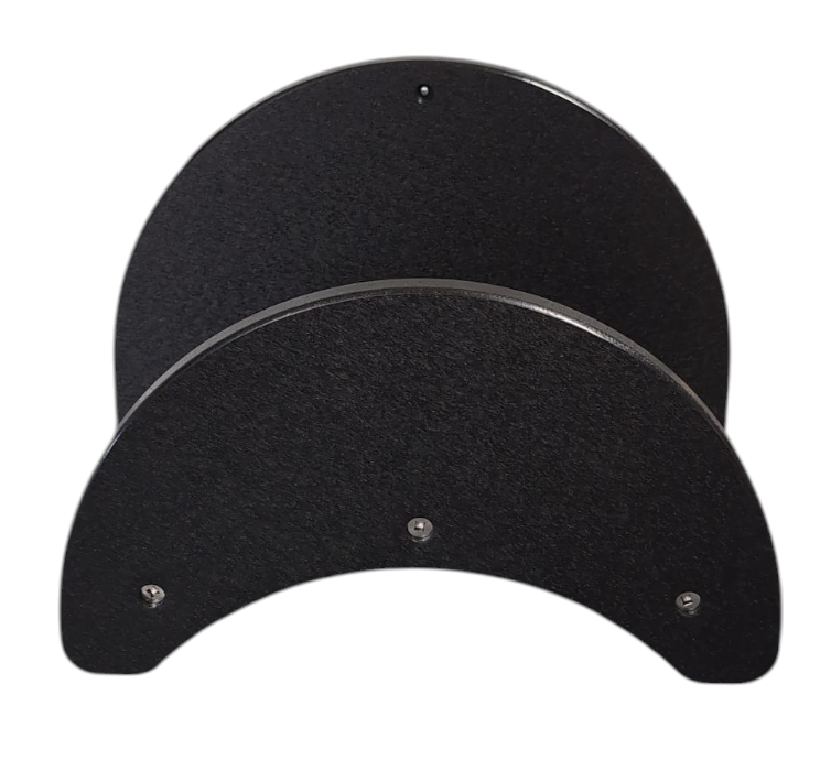 Heavy-duty poly outdoor wall-mount garden hose holder by Cauff, holds up to 150 ft