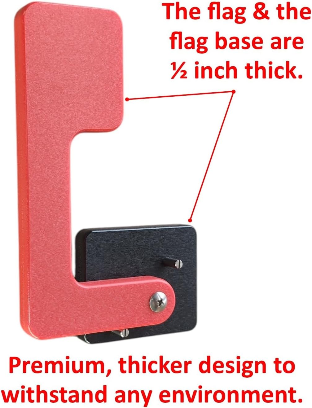 Heavy-Duty Poly Mailbox Flag Replacement Kit – Stainless Steel Mounting Bolts & Screws Included | Cauff