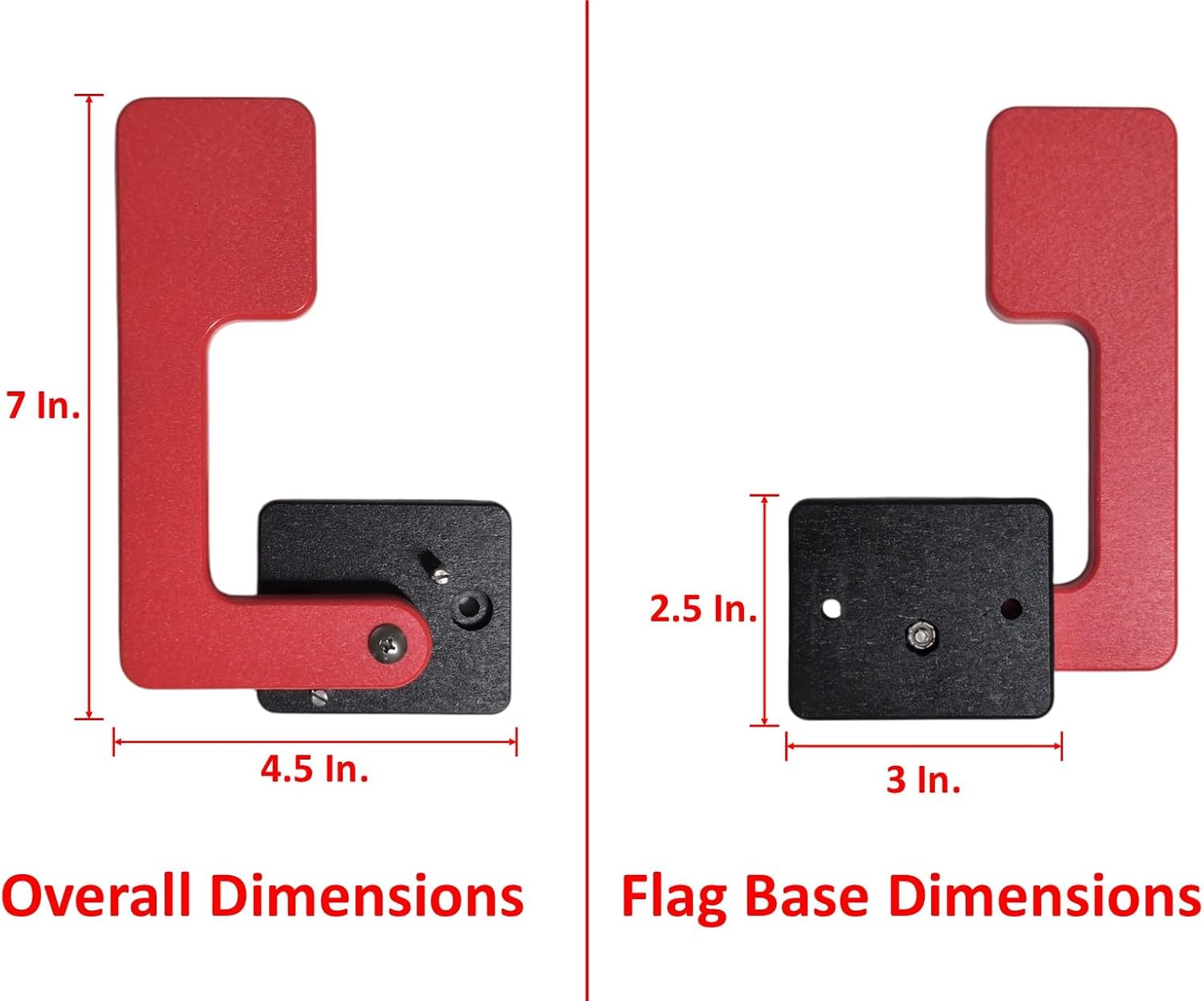 Heavy-Duty Poly Mailbox Flag Replacement Kit – Stainless Steel Mounting Bolts & Screws Included | Cauff