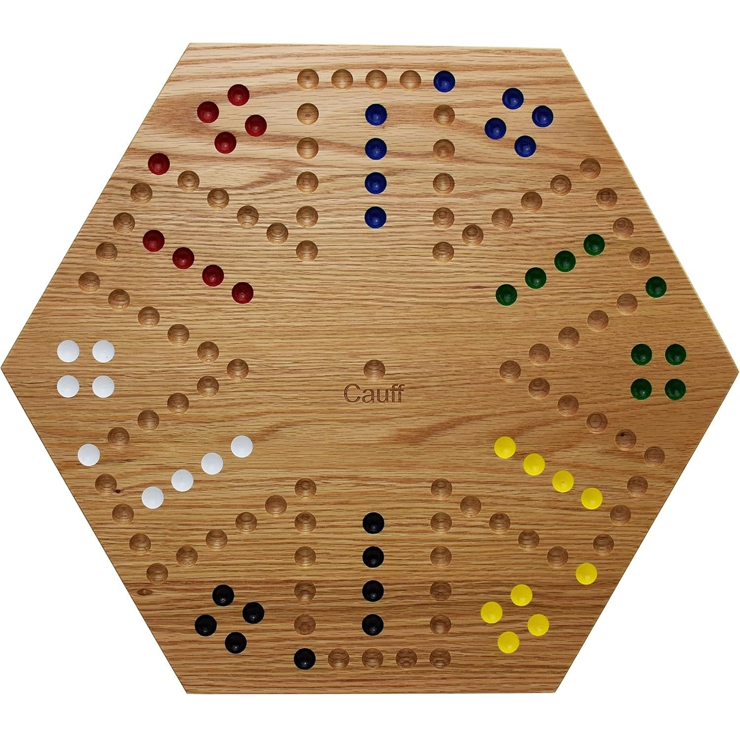 "Cauff solid oak marble board games and Wahoo boards"