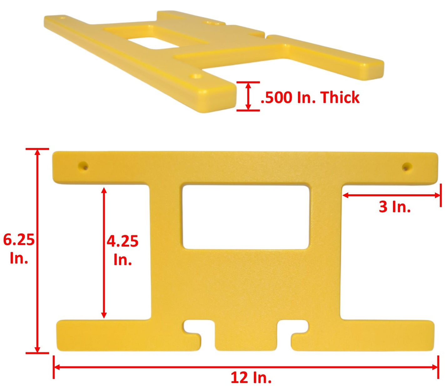 Yellow HDPE extension cord reel holder for 100 ft cords by Cauff
