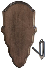 Deer Skull Mount Face Plate with Mounting Hardware, European Style, Whitetail- Walnut Finish