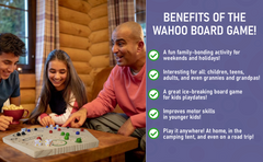 family playing wooden Wahoo board game at table