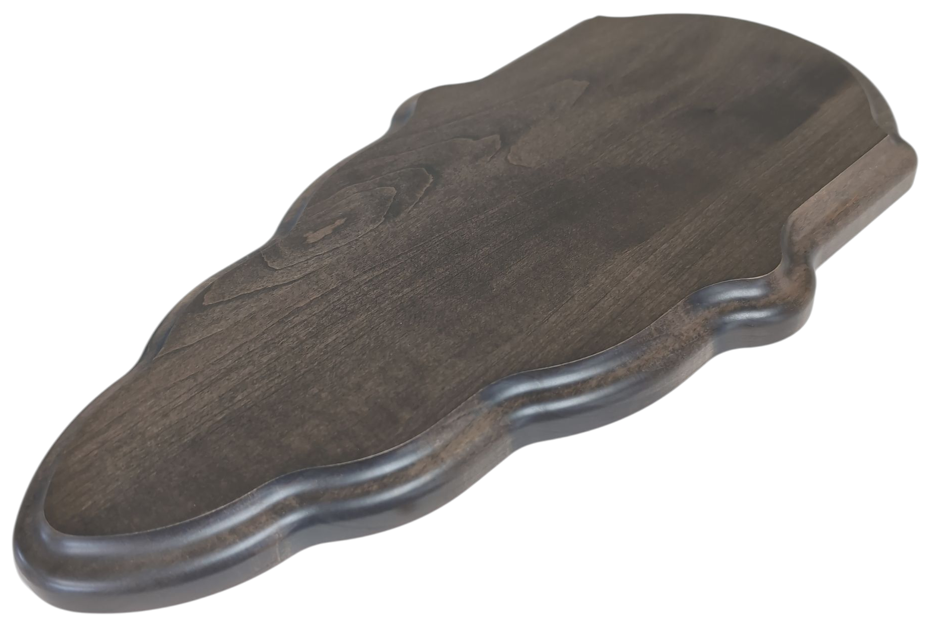 Gray wood deer skull mount face plate with mounting hardware by Cauff for European-style whitetail skulls