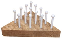 Wooden Peg Game Tricky Triangle Solid Oak - Cauff.com LLC