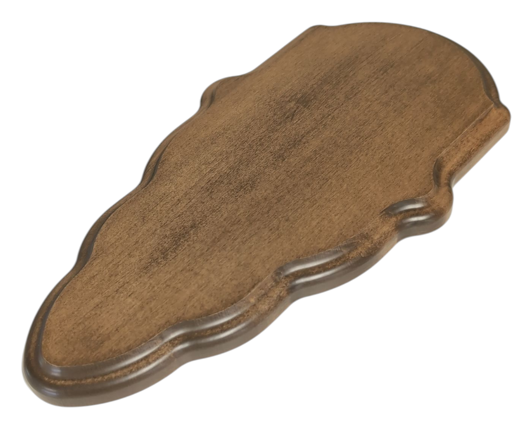 Maple wood deer skull mount face plate with walnut finish and mounting hardware by Cauff