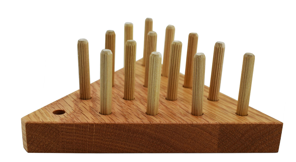 Wooden Peg Game Tricky Triangle Solid Oak.