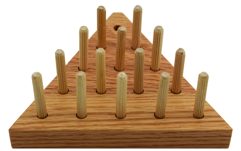 Wooden Peg Game Tricky Triangle Solid Oak –  LLC