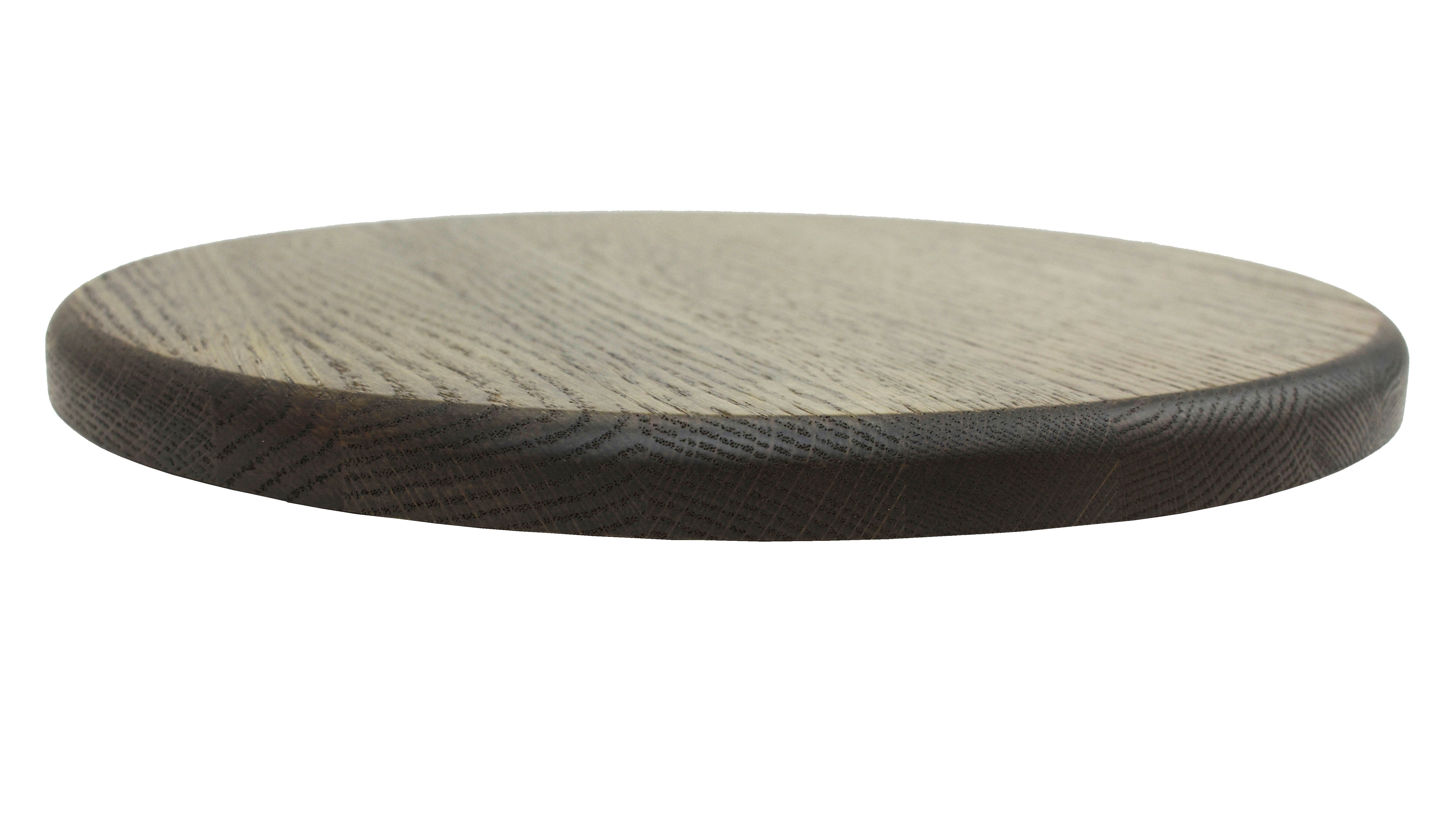 Solid oak rotating serving tray on dining table – Cauff lazy susan 12 inch