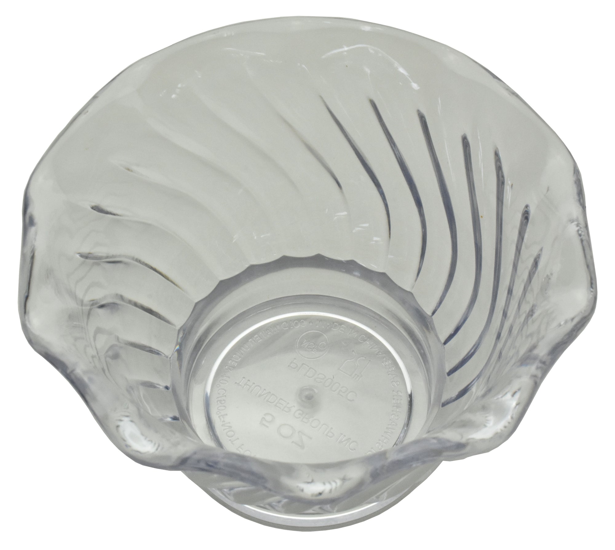 Top view of clear replacement jelly cup for Cauff oriole feeder